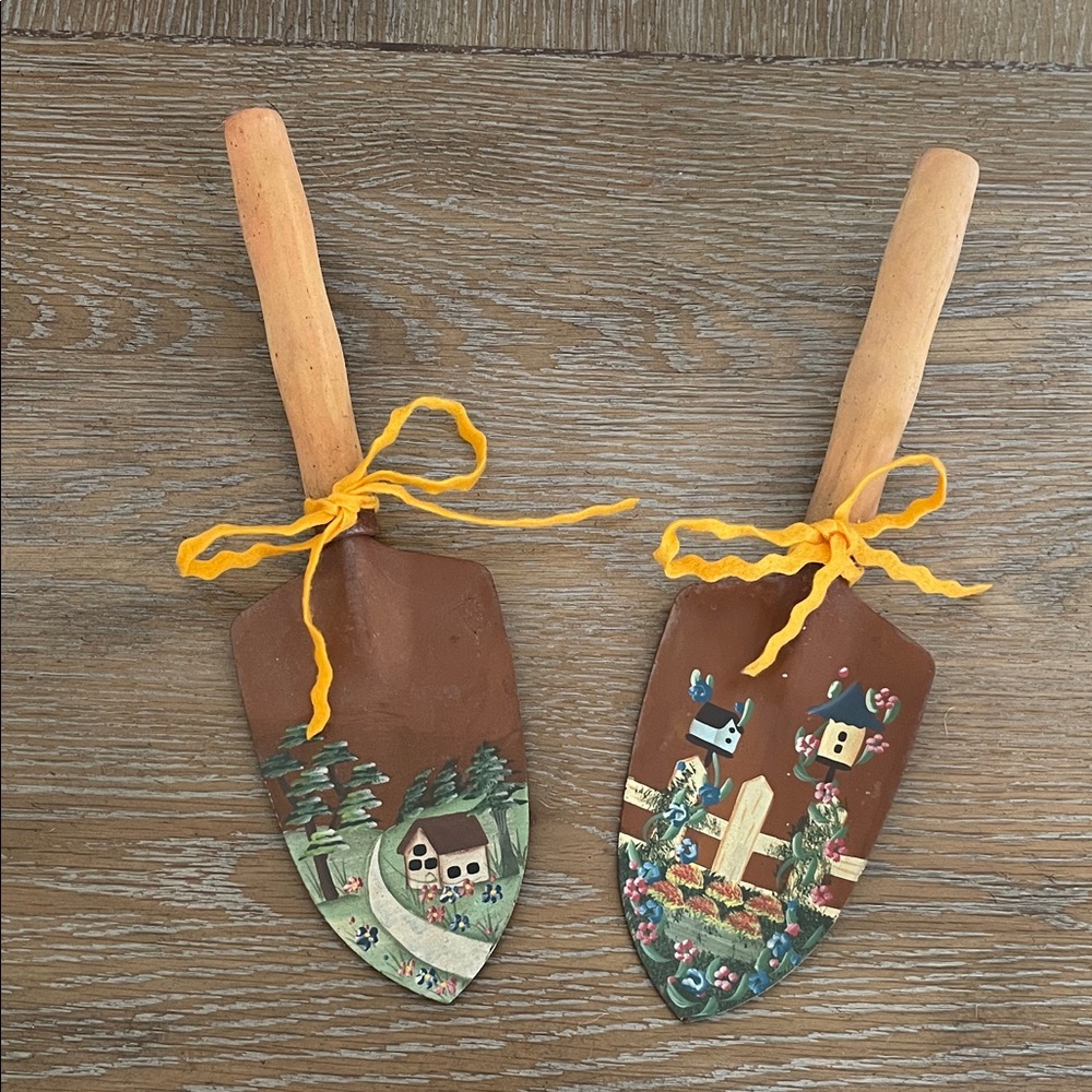 Set of Hand Painted Garden Trowels
